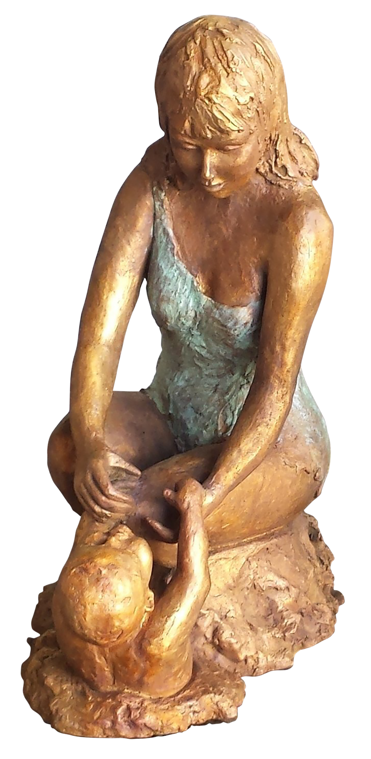 MERE ET ENFANT jeanine FITOU VALENS Sculpture for sale