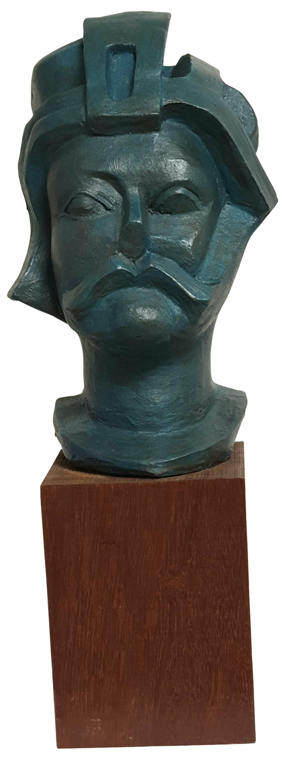 Portrait cubiste jeanine FITOU VALENS Sculpture for sale