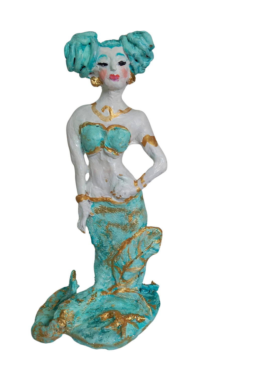 Jade la sirène verte Zigou Sculpture for sale