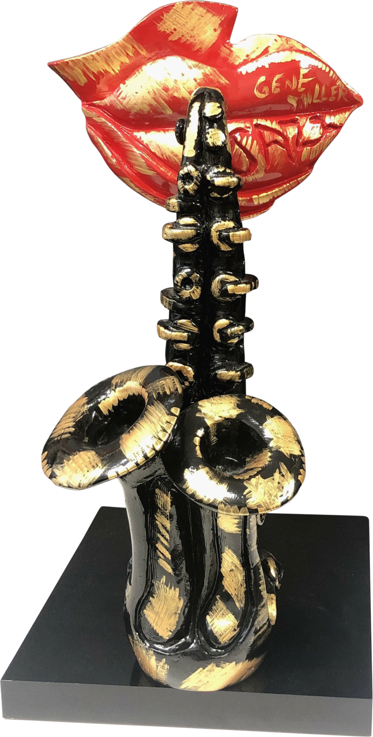 BOUCHE JAZZIQUE  OEUVRE UNIQUE PROFITANT D'UN SEJOUR A  NEW YORK L'ARTISTE NOUNA REALISA  CETTE OEUVRE A SON RETOUR  A PARIS . EMPREINTE DE L'ENERGIE DE NY ET DES SOIREES PASSEES DANS LES BOITES DE JAZZ WOODY ALLEN , LE GARAGE , LE BLUE NOTES......... Nouna Sculpture for sale