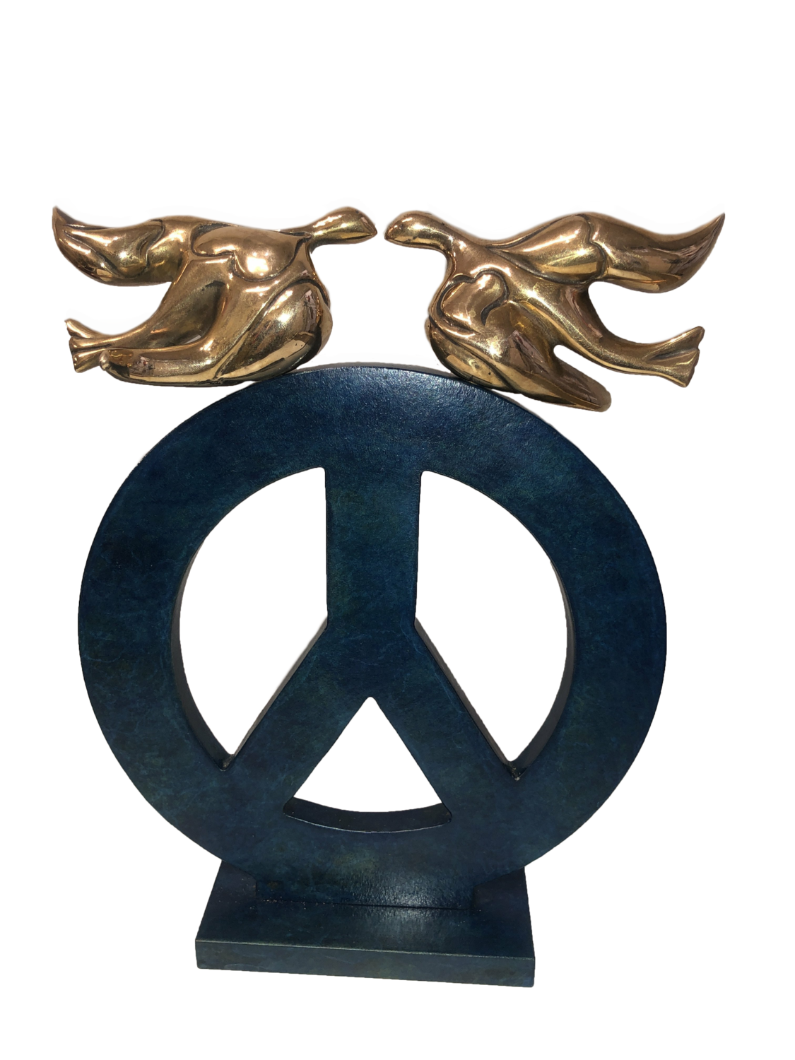 « PEACE AND LOVE « sélectionnée par Singulart dans la série ESPOIR  Bronze numeroté Nouna Sculpture for sale