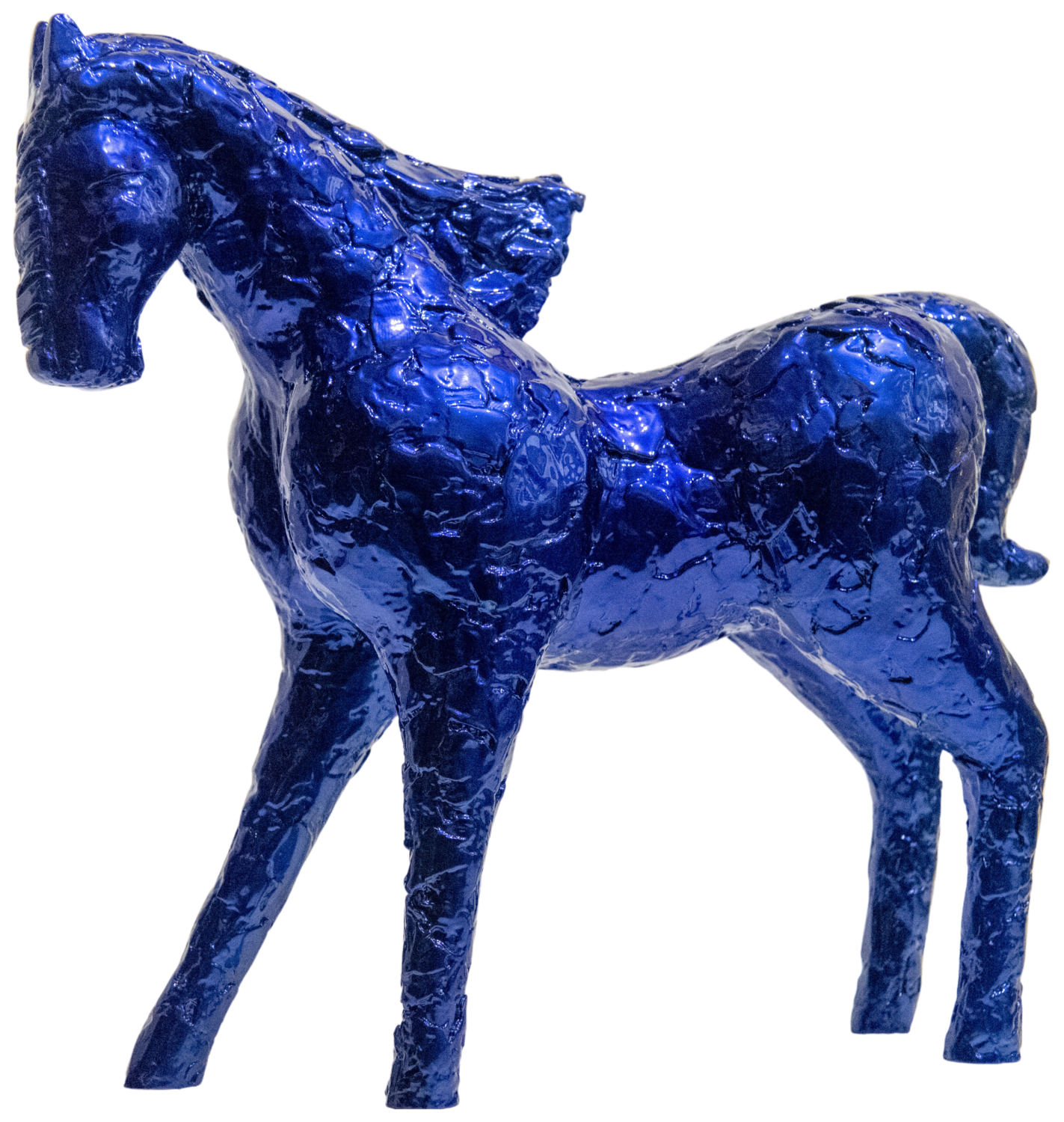 Cheval bleu Nouna Sculpture for sale