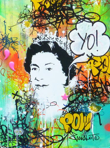 UK Queen Elisabeth Flava! 3D Sculpture and flowerZ! by Jp Malot, Sculpture for Sale on Select