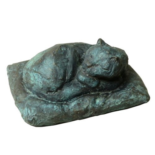 Sleeping cat by Angelika Kienberger, Sculpture for Sale on Select