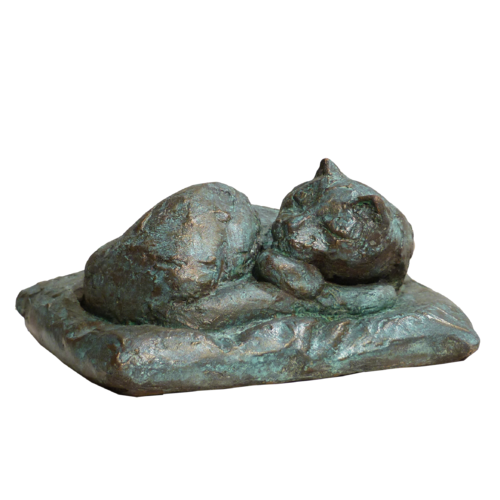 Sleeping cat by Angelika Kienberger, Sculpture for Sale on Select