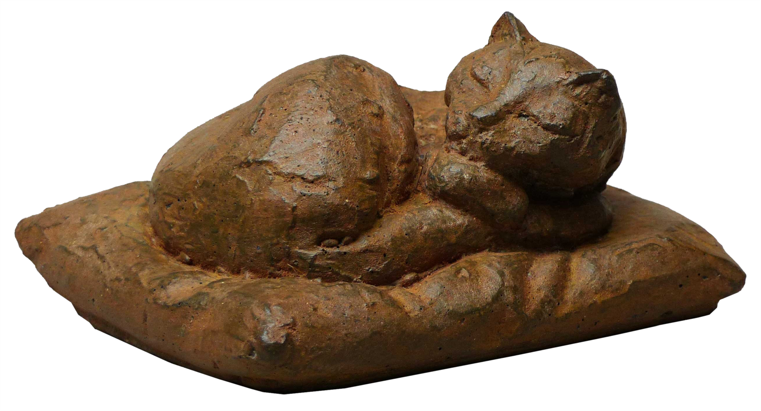 Sleeping cat Angelika Kienberger Sculpture for sale