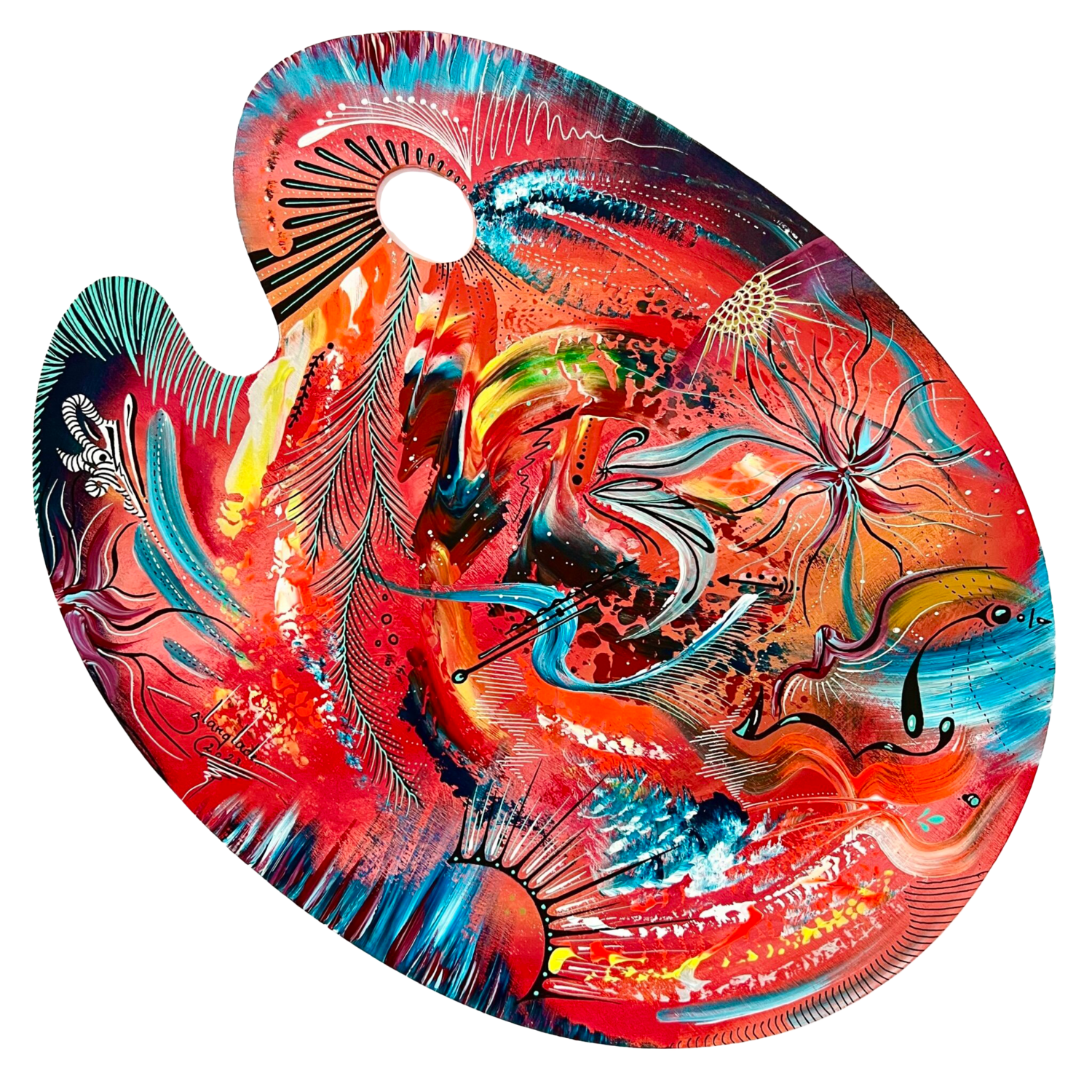 Insaisissable palette (ovale) Sandrine Langlade Sculpture for sale