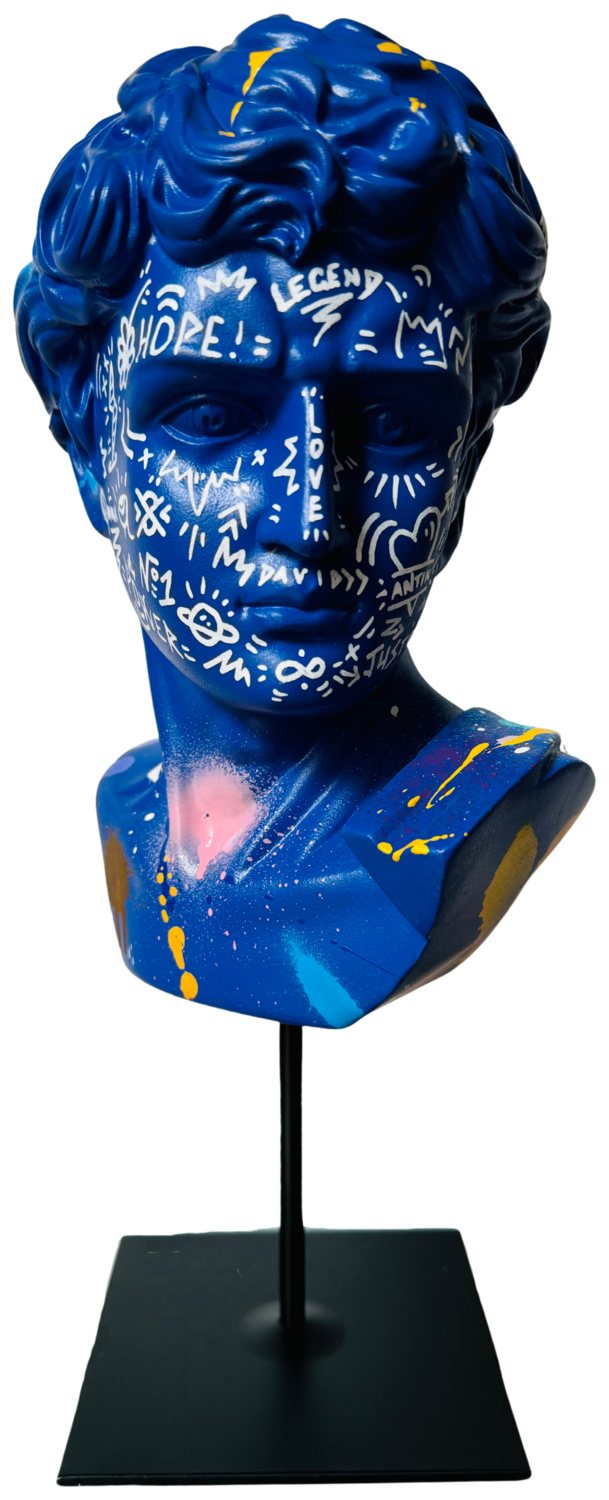 DEEP BLUE DAVID RS Artist Sculpture for sale