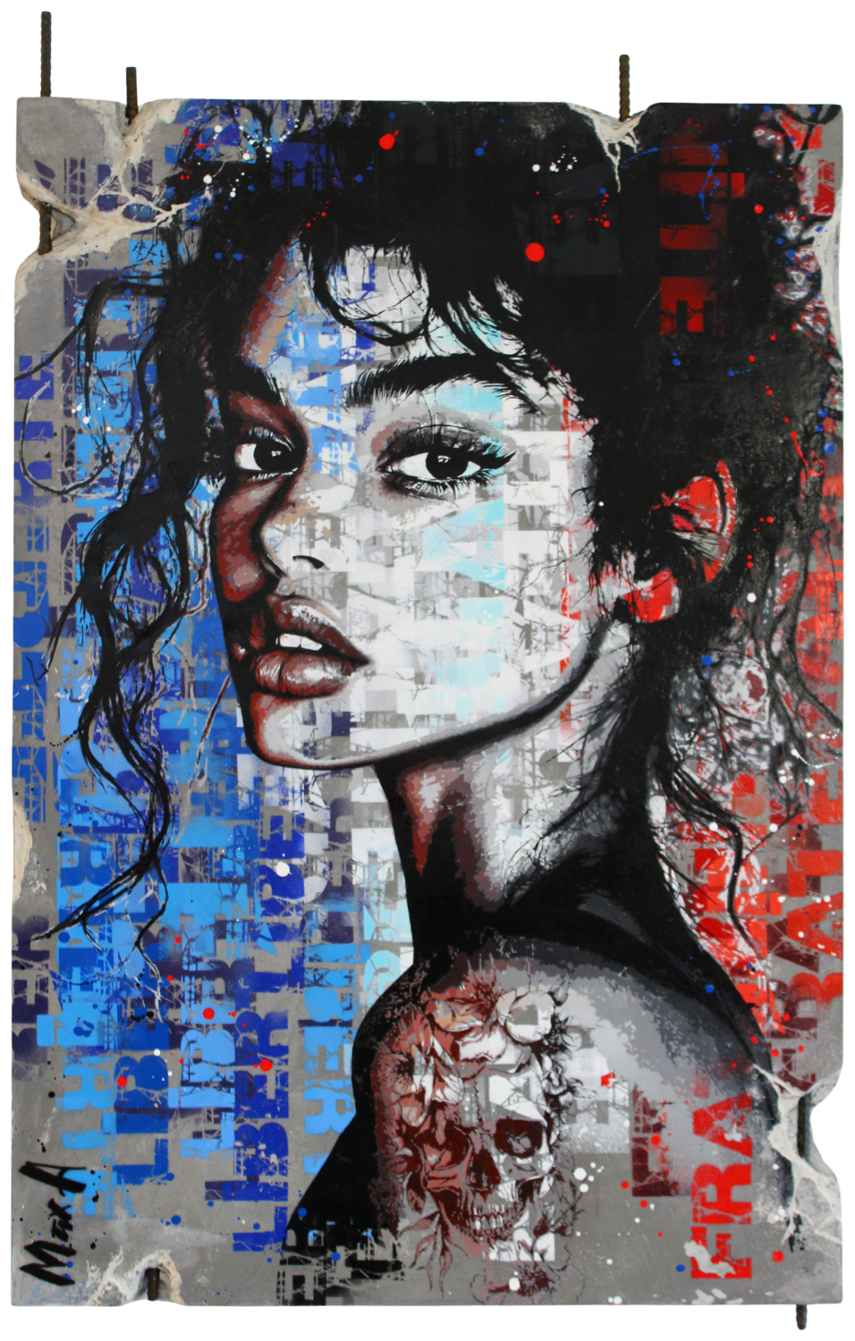 wall fragment "Marianne#1 " Maxime Andriot Sculpture for sale