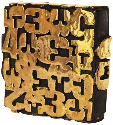 Box – Scultura geometrica compatta in bronzo lucido by Paolo Grassi, Sculpture for Sale on Select