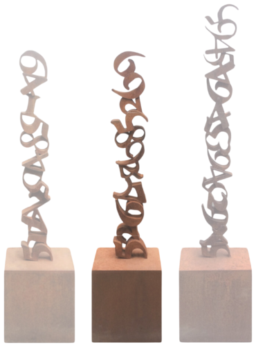 Steli – Scultura verticale in ferro ossidato dal progetto From "0" to Infinity by Paolo Grassi, Sculpture for Sale on Select