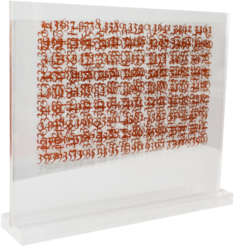 Spectral Code – Scultura in plexiglass con effetti numerici visivi by Paolo Grassi, Sculpture for Sale on Select