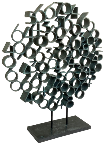 Olympic Peace – Scultura circolare in bronzo su armonia e numero by Paolo Grassi, Sculpture for Sale on Select