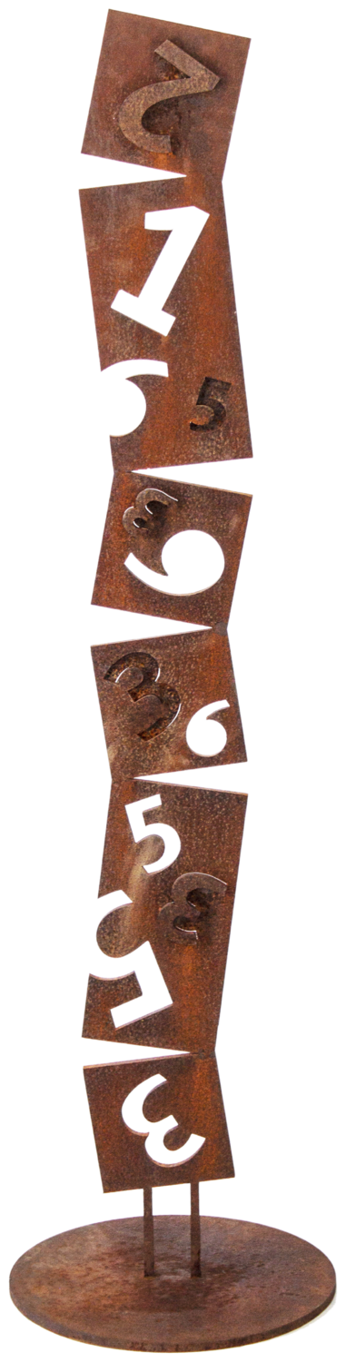 Infinity Key – Serie di 6 sculture simboliche in ferro ossidato Paolo Grassi Sculpture for sale