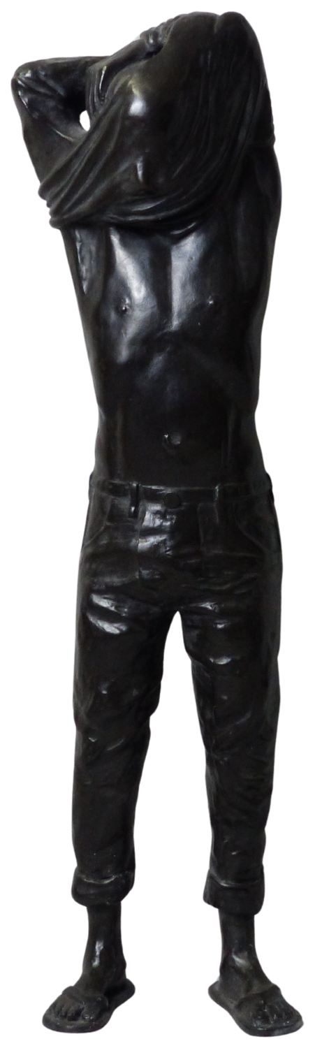 Peek-a-boo SINGLE MAN Carole Kohler Sculpture for sale