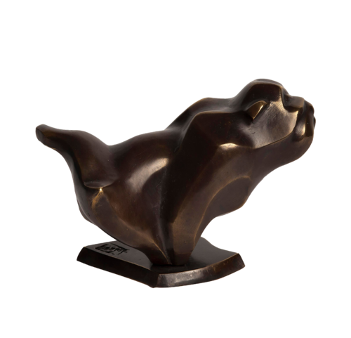 "Bulldog" Figurative Bronze Sculpture by Veaceslav Jiglitski, Sculpture for Sale on Select