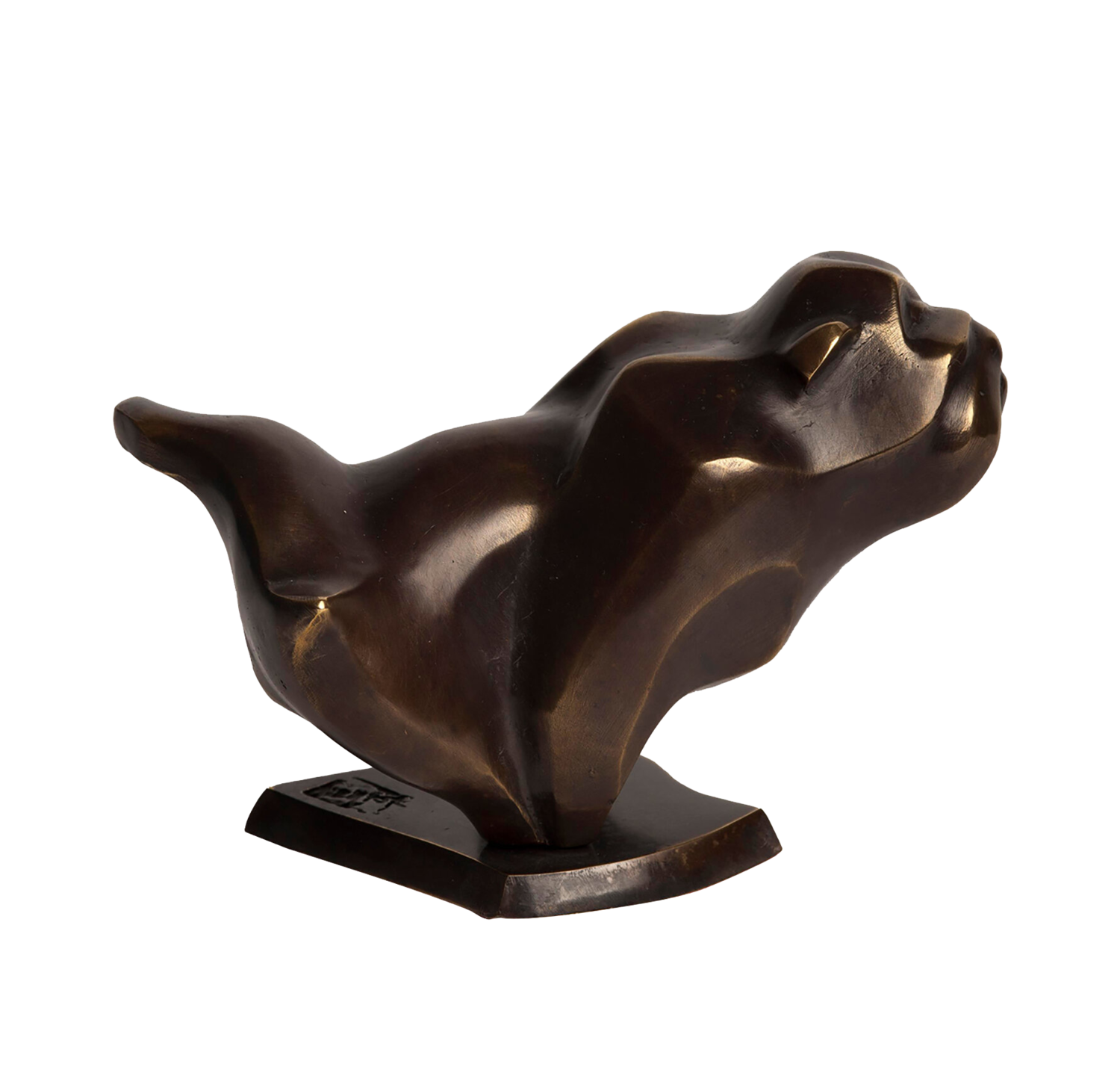 "Bulldog" Figurative Bronze Sculpture Veaceslav Jiglitski Sculpture for sale