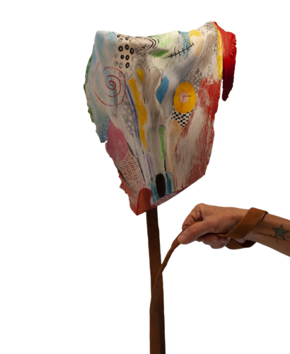 Chien fou à l´ oreille rouge by Malvina Sauvage, Sculpture for Sale on Select