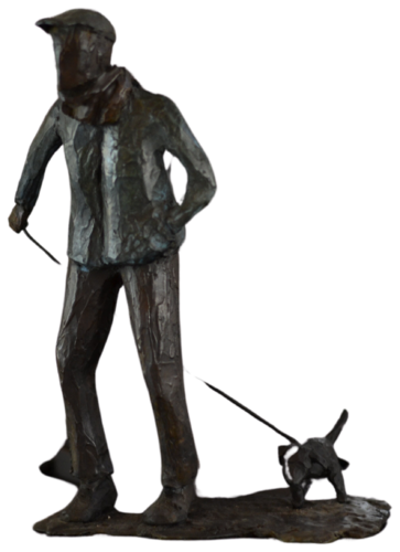 L'Homme et son chien by Manoyan Nathalie Olivier, Sculpture for Sale on Select