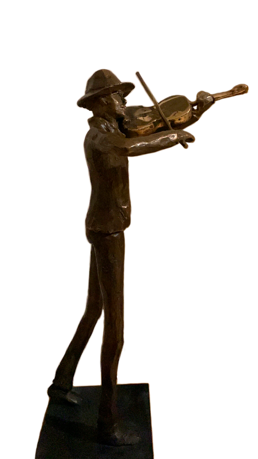 Le Violoniste Manoyan Nathalie Olivier Sculpture for sale