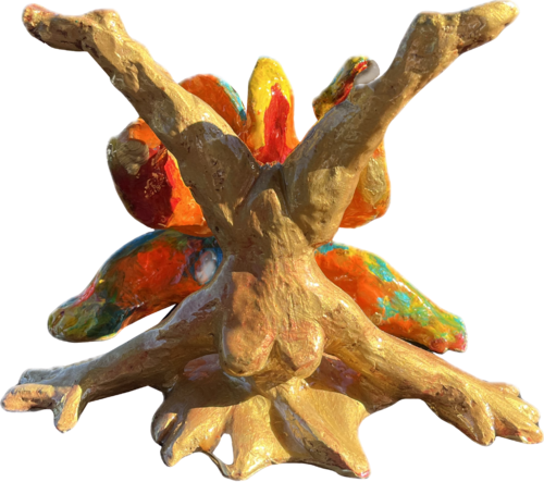 Femme sous emprise & prédateur en couleur by PatMoli, Sculpture for Sale on Select