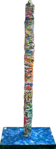 Arbre tube en équilibre Z , sur socle by PatMoli, Sculpture for Sale on Select