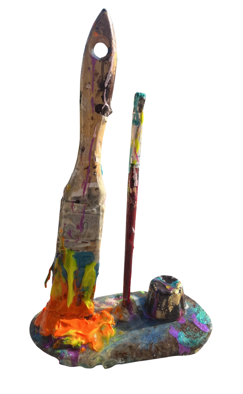 La solitude de L'ARTISTE 3:DUO PINCEAUX & CANELE PatMoli Sculpture for sale