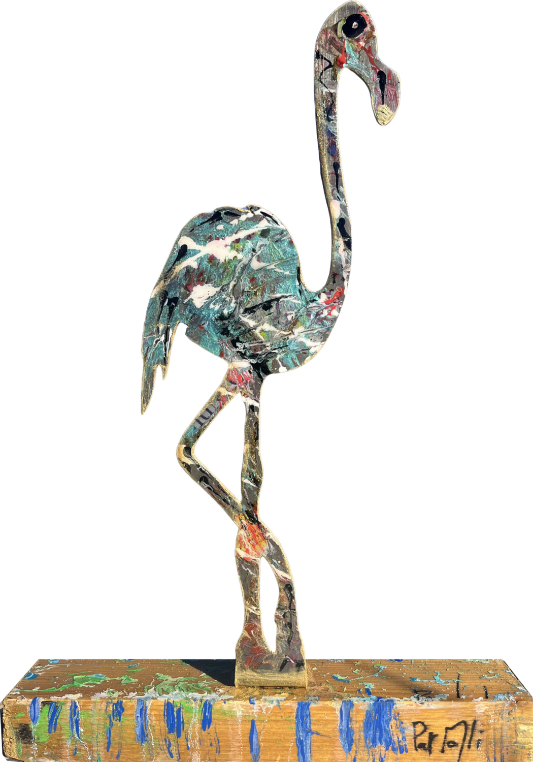 FLAMAND ACIER BLEU PatMoli Sculpture for sale