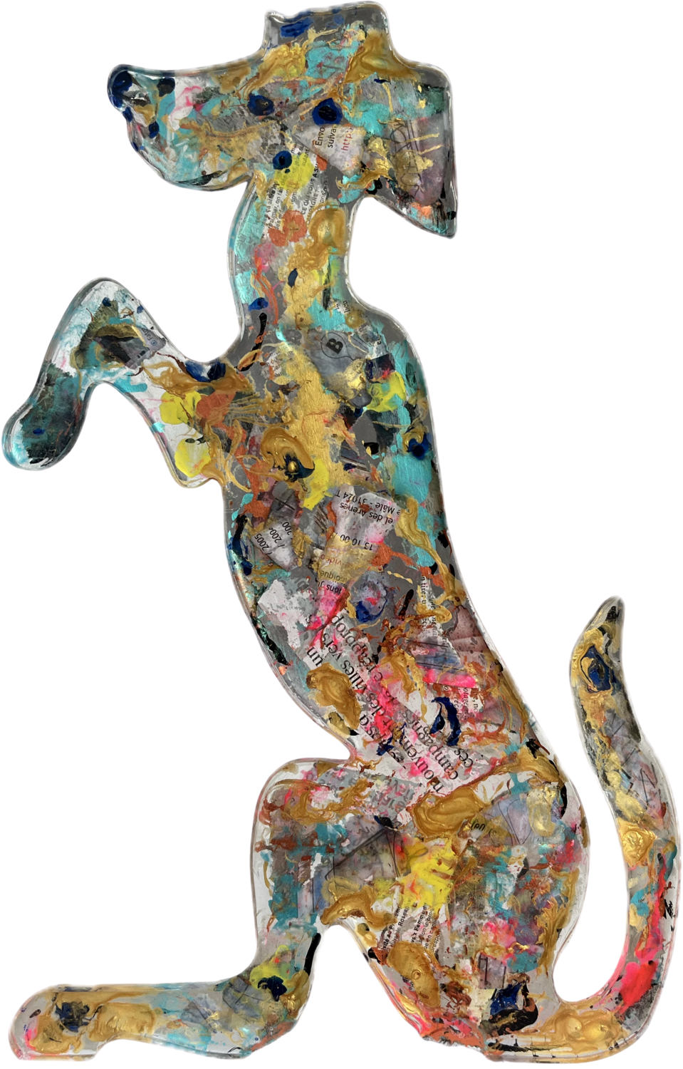 CHIEN  PATTI 40 BLEU PatMoli Sculpture for sale