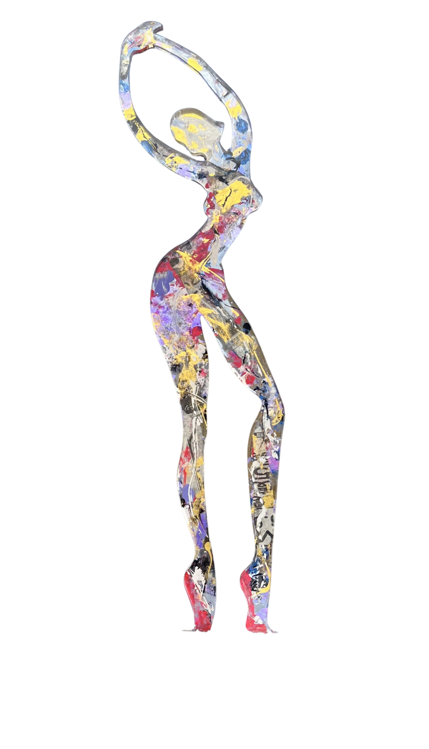 Danseuse en S or 50cm PatMoli Sculpture for sale