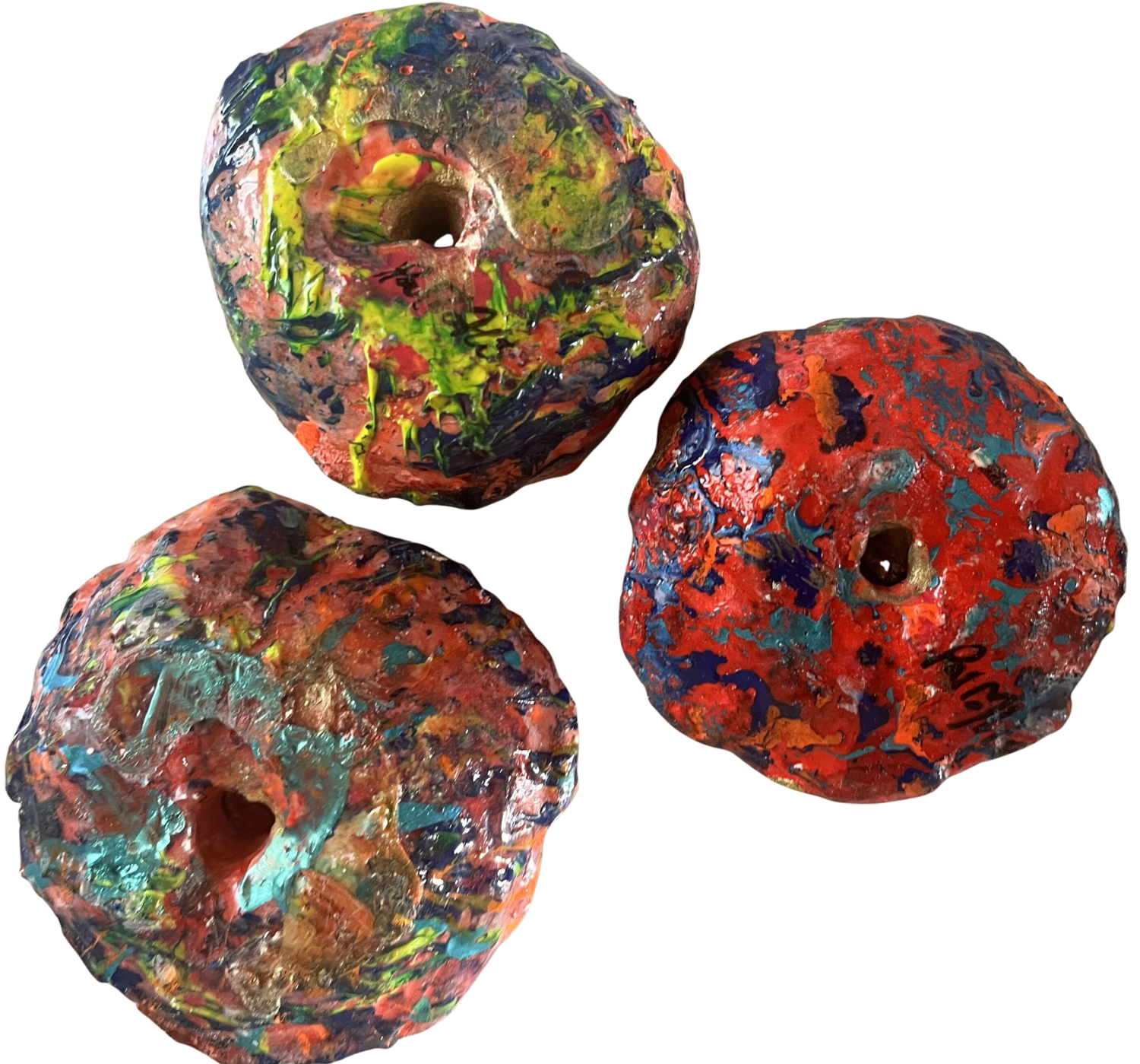 3 Donuts imparfaits PatMoli Sculpture for sale