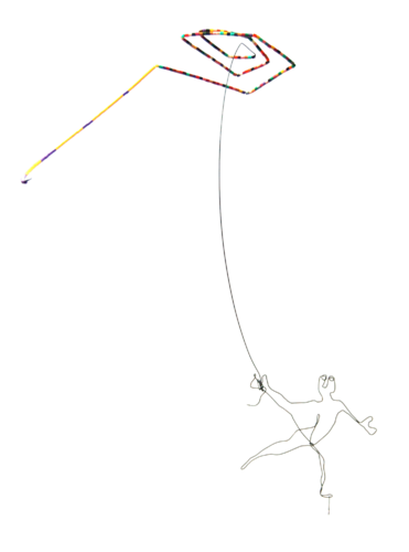 L'homme au cerf-volant by Michèle Loussouarn, Sculpture for Sale on Select