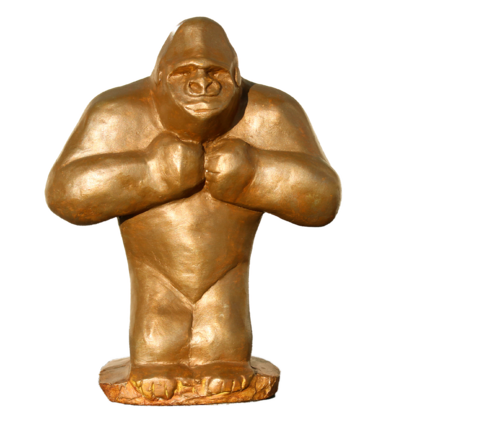 Gorilla dorato by Daniele Nannini, Sculpture for Sale on Select