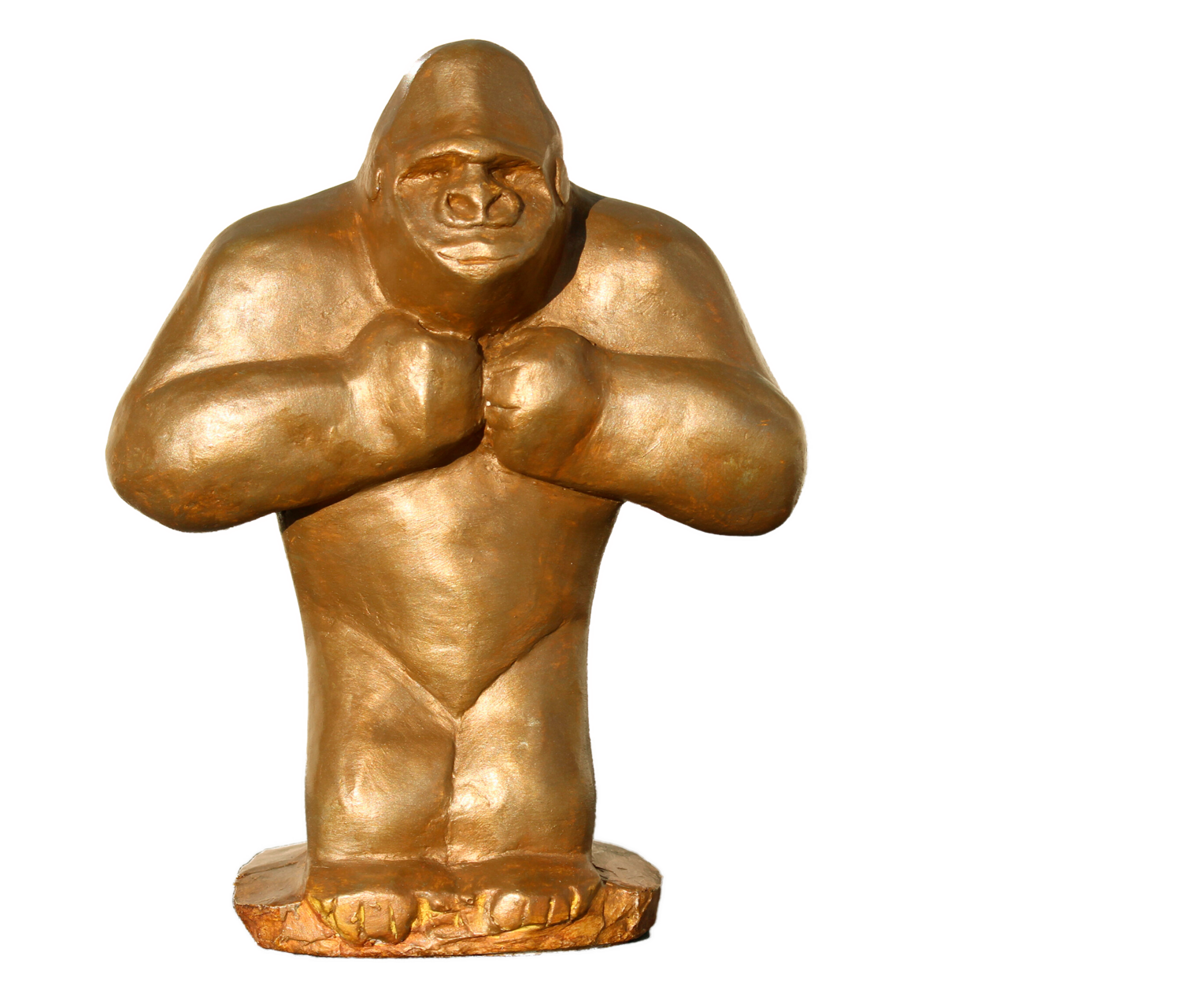 Gorilla dorato Daniele Nannini Sculpture for sale