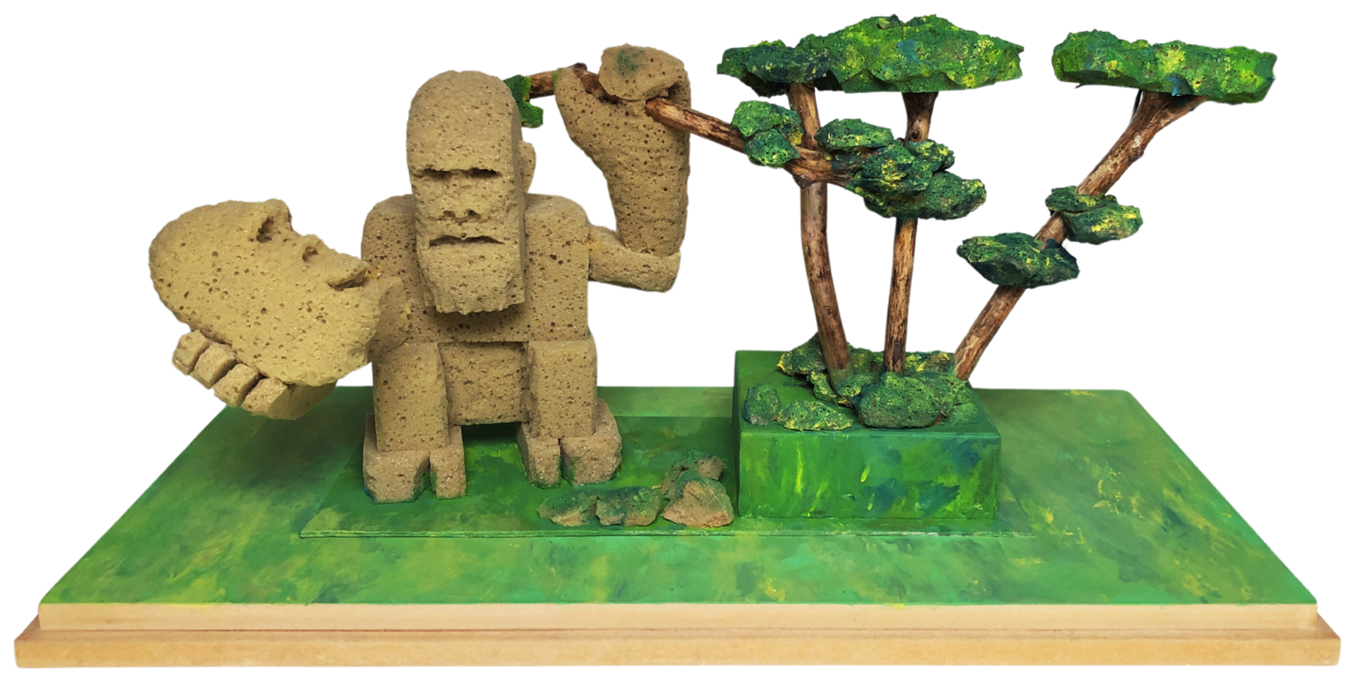 Hamlet in the Jungle. To be or not to be an Ape? Daniele Nannini Sculpture for sale