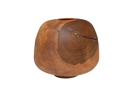 Dekoratives Gefäss aus heimischen Walnussbaum Holz by Klaus Kirchner, Sculpture for Sale on Select