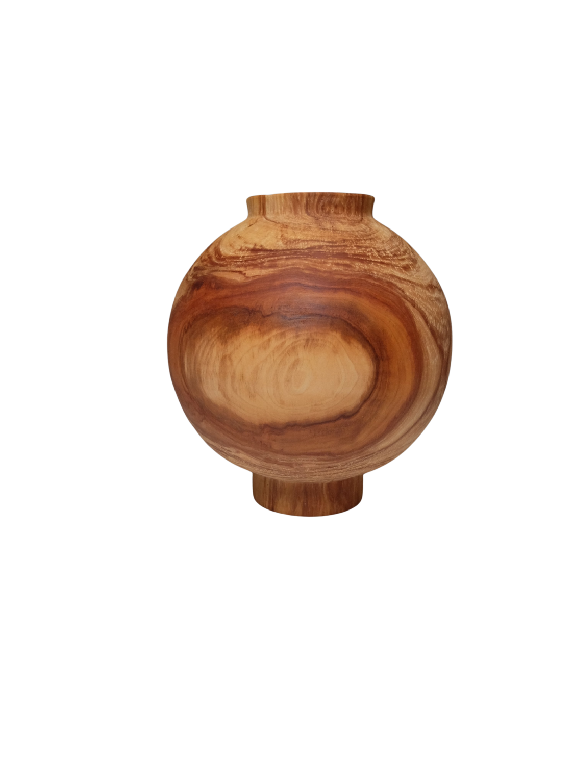 Kugelvase oder Moonjar aus Apfelbaum Holz Klaus Kirchner Sculpture for sale