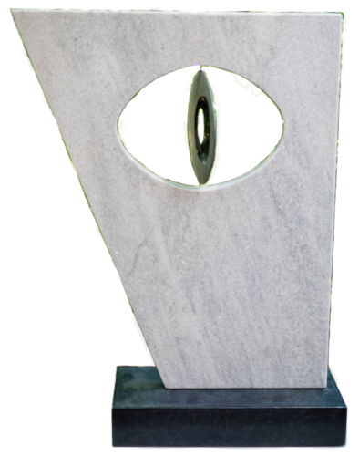 Face with goggle-eyed by Bertalan Andrasfalvy, Sculpture for Sale on Select