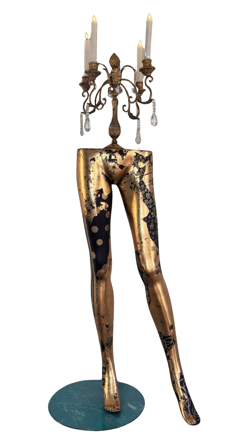 Golden legs Brigitte Dravet Sculpture for sale