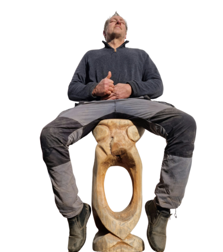 Robinien Schnabel (Barhocker) by Olli Marschall, Sculpture for Sale on Select