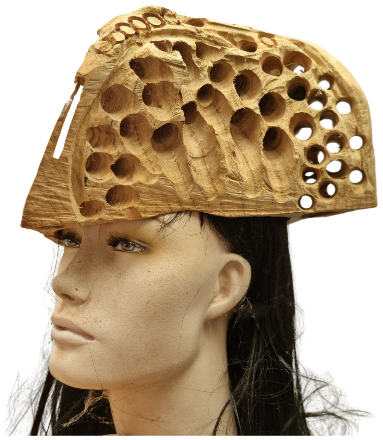 perforierter Dreispitzhelm Olli Marschall Sculpture for sale