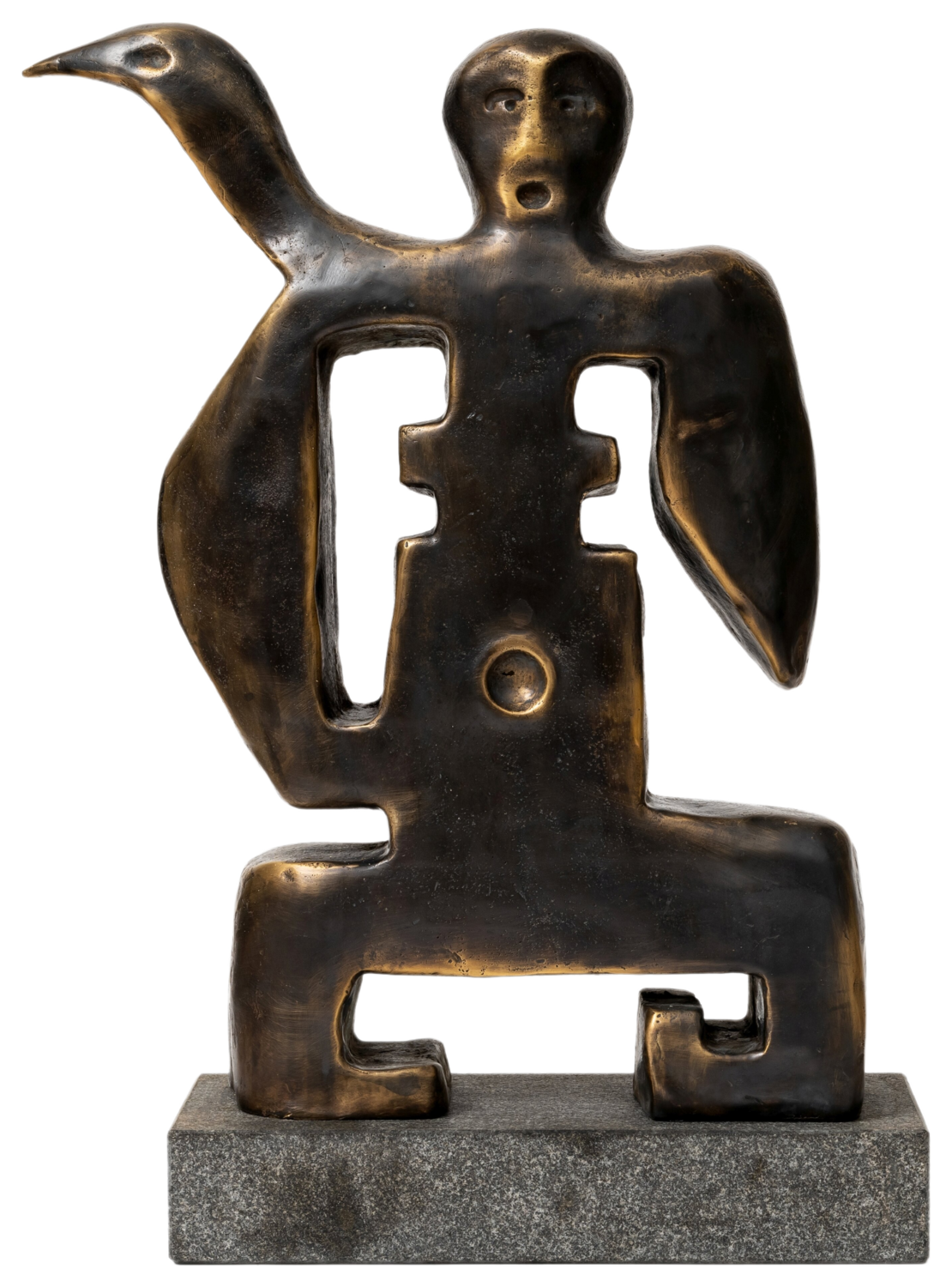Figure with Bird in Her Hands Tadas Gutauskas Sculpture for sale