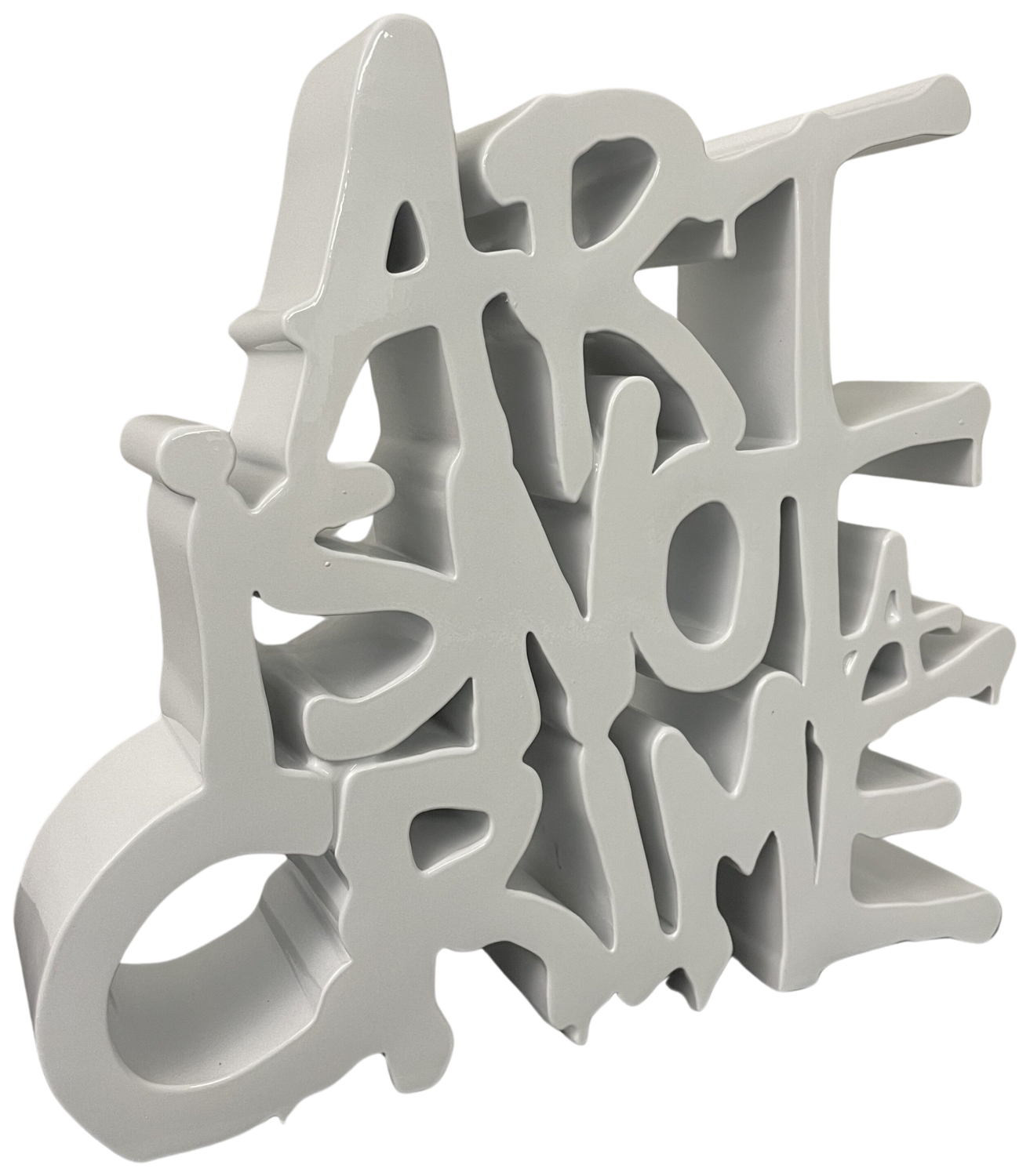 ART IS NOT A CRIME WHITE N NATHAN Sculpture for sale