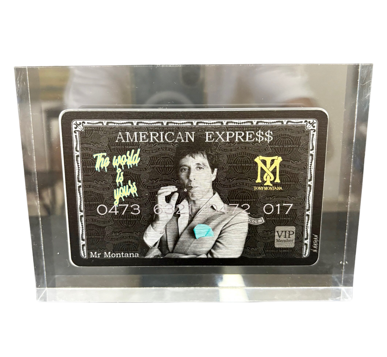 Plexi Card Amex Mr Montana N NATHAN Sculpture for sale