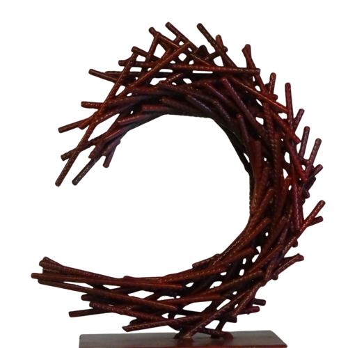 Wellenüberschlag rot by Jürgen Krass, Sculpture for Sale on Select