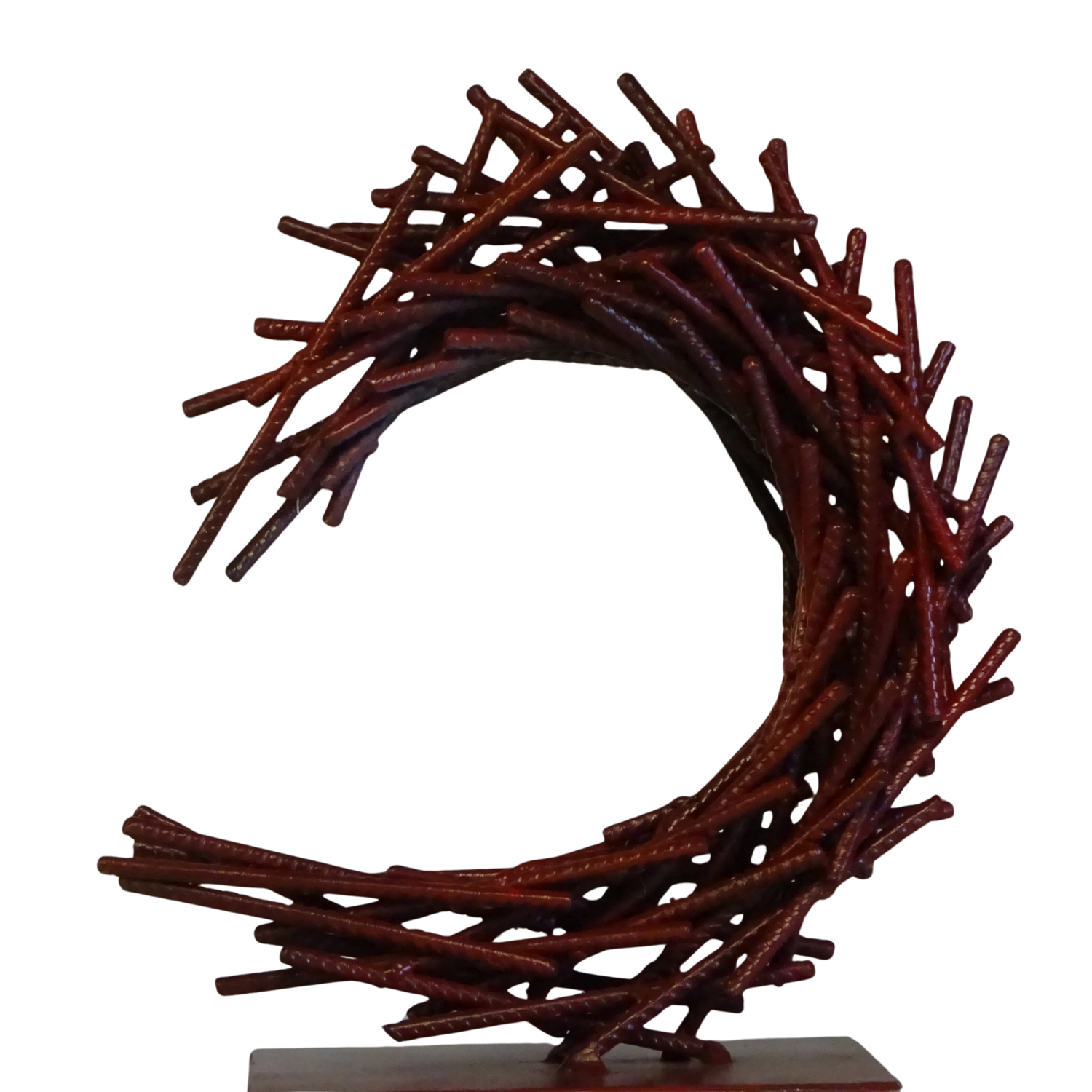 Wellenüberschlag rot Jürgen Krass Sculpture for sale