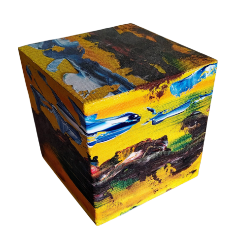 rotations cube Nr 3 by Klaus Angeli, Sculpture for Sale on Select