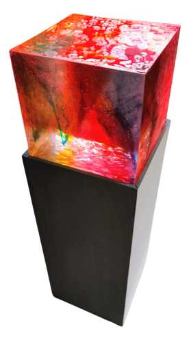 Lichtobjekt cube by Klaus Angeli, Sculpture for Sale on Select