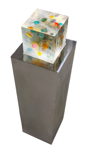 spherical cube light objekt by Klaus Angeli, Sculpture for Sale on Select