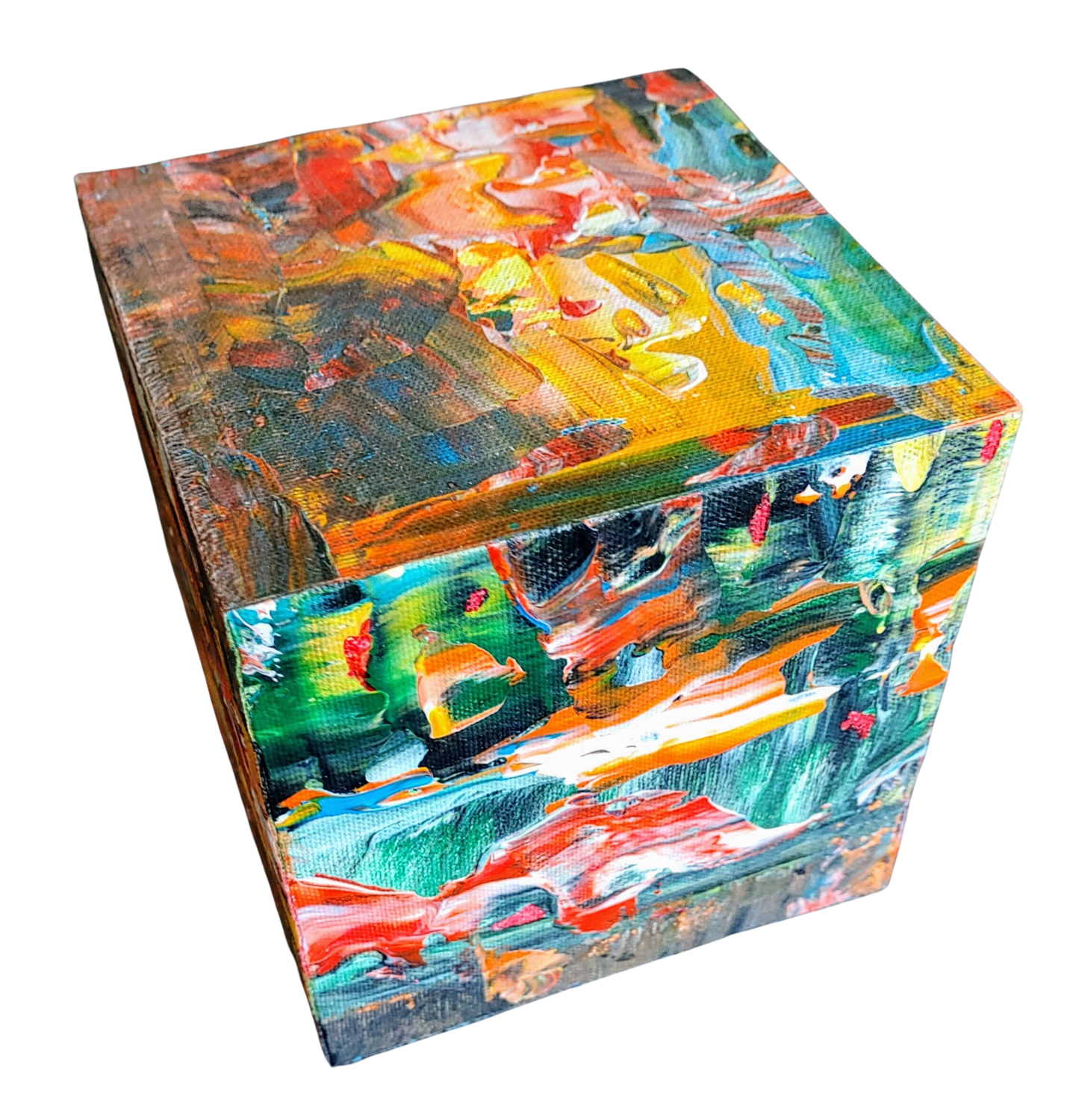 rotation cube abstract Klaus Angeli Sculpture for sale